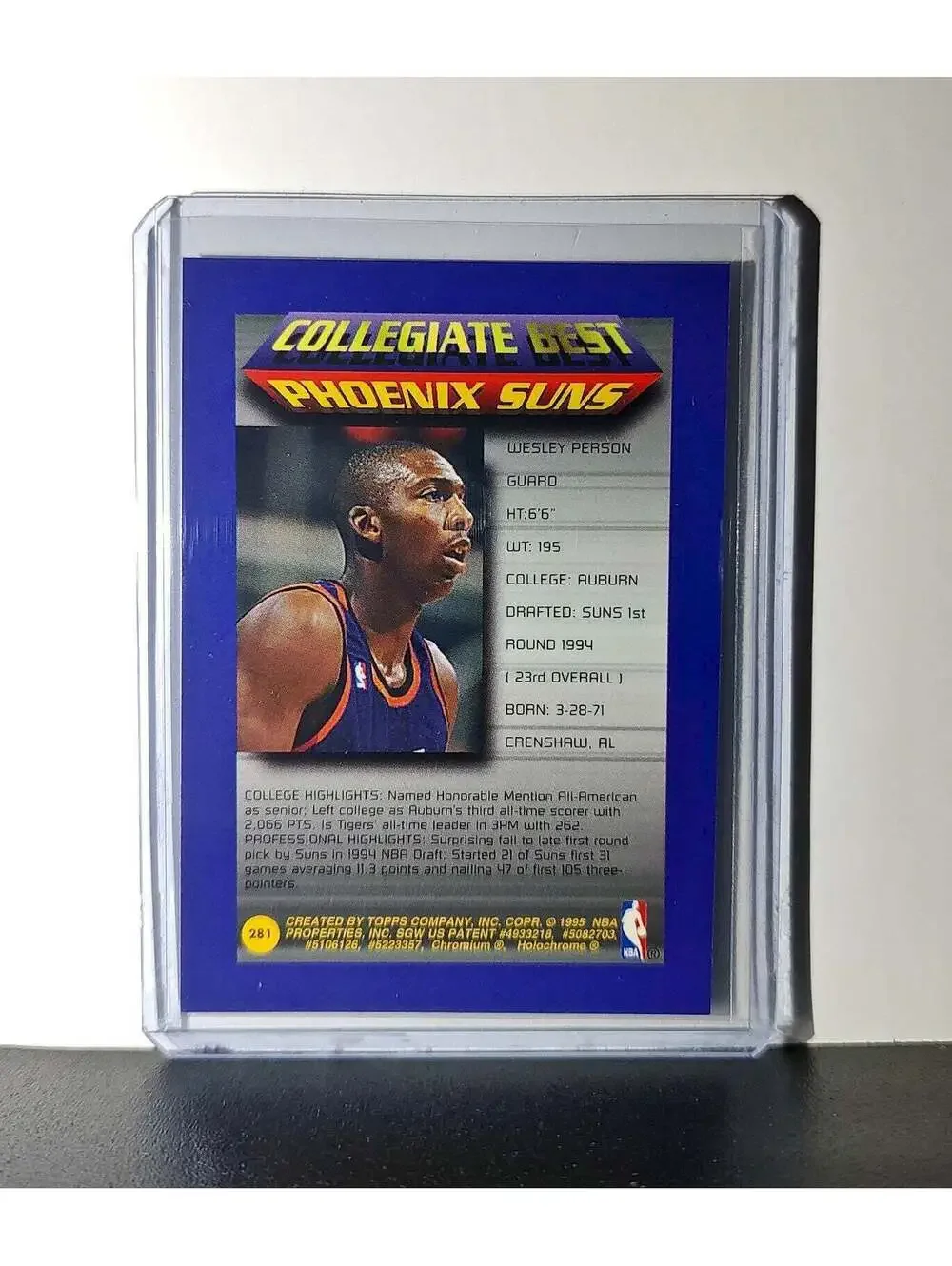 Wesley Person 1994-95 Topps Finest #281 Collegiate Best